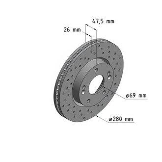 Диск гальмівний ПЕРЕДН SPORT Z KIA CARENS III 06- ZIMMERMANN 320.3806.52