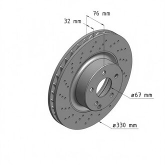 Диск гальмівний ПЕРЕДН MB S-CLASS COUPE(C215) 03/99-03/06 S-CLASS(W220) 10/98-08/05 ZIMMERMANN 400.3606.20