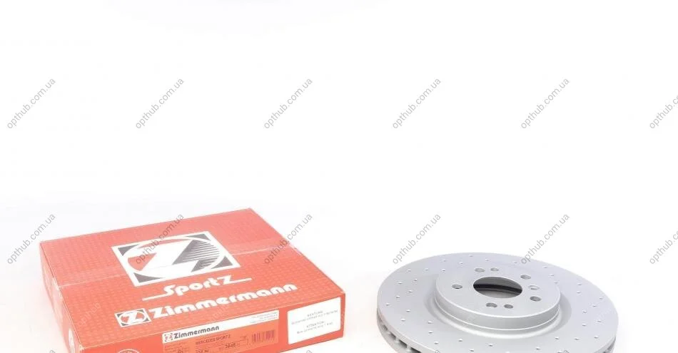 Диск гальмівний ПЕРЕДН SPORT Z MB M-CLASS(W164) 07/05- R-CLASS(W251,V251) 01/06- ZIMMERMANN 400.3648.52 (фото 1)