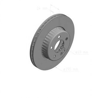 Диск гальмівний ПЕРЕДН MB B-CLASS (W246) 2011-,GLA-CLASS (X156) 2013- ZIMMERMANN 400.5507.30