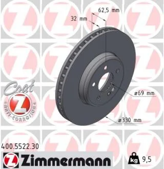 Диск гальмівний ZIMMERMANN 400.5522.30