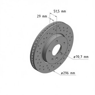 Диск гальмівний ПЕРЕДН SPORT Z CHEVROLET CAPTIVA 06/06-,OPEL ANTARA 05/06- -ua ZIMMERMANN 430.2612.52