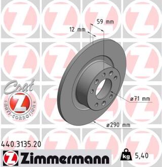 Диск тормозной ZIMMERMANN 440.3135.20