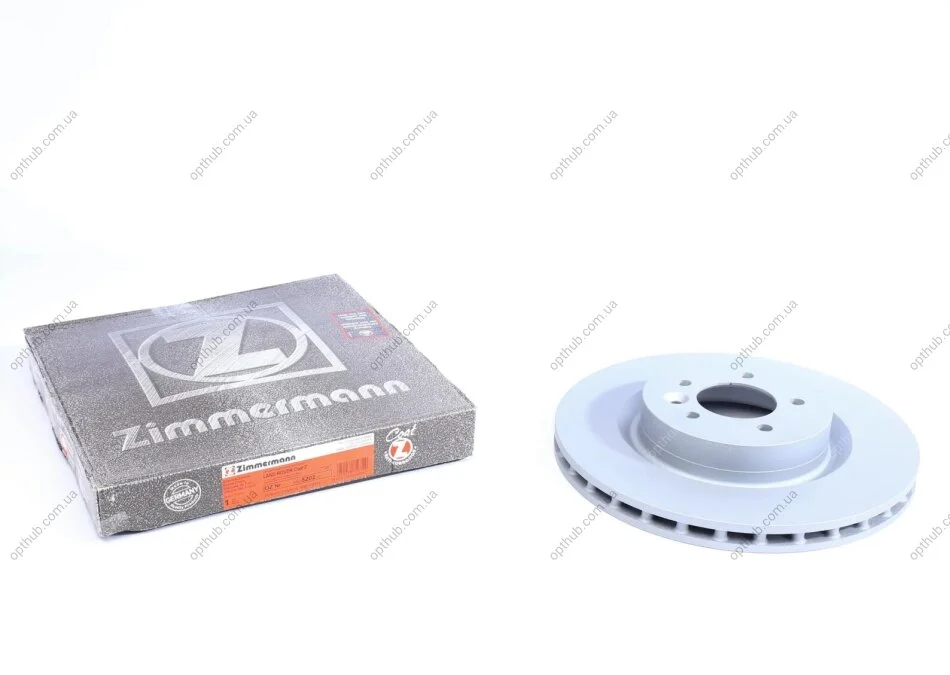 Диск гальмівний ПЕРЕДН LANROVER RANGE ROVER SPORT 2.7TDVM 05-,3.6TD 8 06- ZIMMERMANN 450.5202.20 (фото 1)