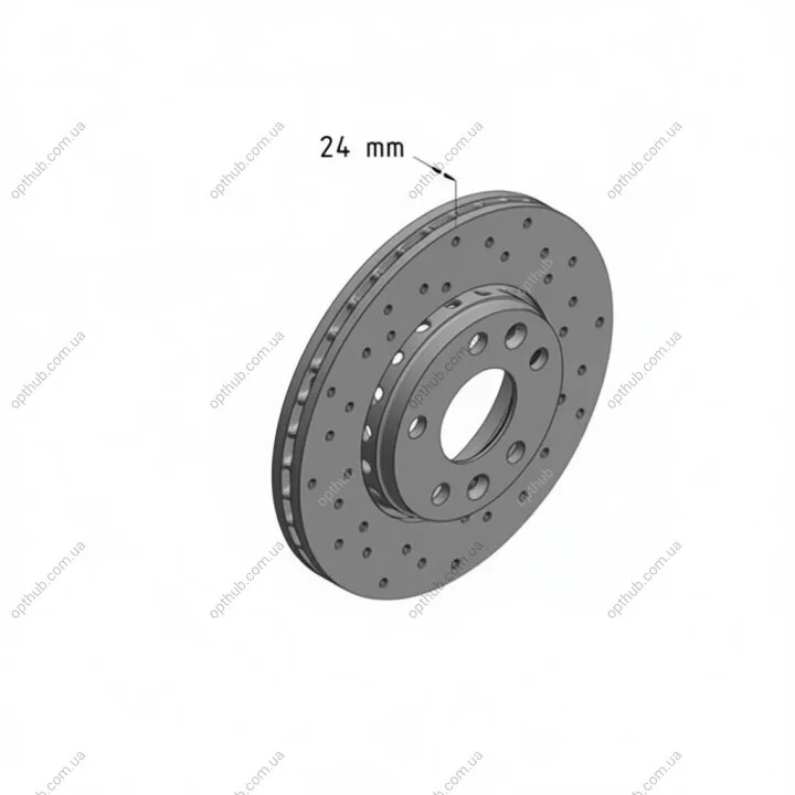 Диск тормозной передний SPORT Z DACIA DUSTER 1.5DCI(+ ABS) 2010-;RENAULT FLUENCE 1.5-2.0 16V 2010-; ZIMMERMANN 470.2433.52 (фото 1)