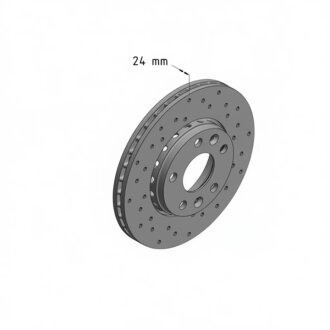 Диск гальмівний ПЕРЕДН SPORT Z DACIA DUSTER 1.5DCI(+ ABS) 2010-;RENAULT FLUENCE 1.5-2.0 16V 2010-; -ua ZIMMERMANN 470.2433.52