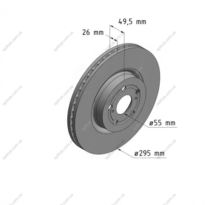 Диск гальмівний ПЕРЕДН TOYOTA AVENSIS 04/03- AVENSIS ESTATE 04/03- AVENSIS 04/03- ZIMMERMANN 590.2584.20 (фото 1)