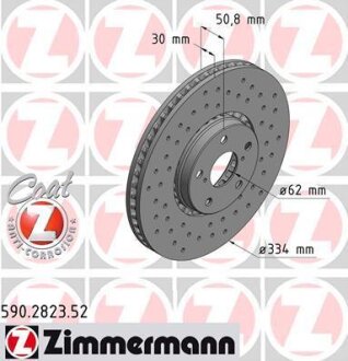 Диск гальмівний SPORT Z ПРАВЫЙ ZIMMERMANN 590282352
