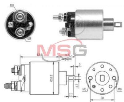 Реле втягуюче стартера ZM ZM3710