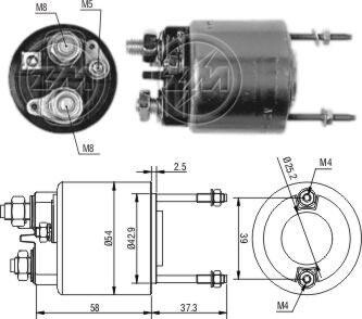 Реле втягуюче стартера РЕЛЕ ВТЯГУЮЧЕ СТАРТЕРА 232011 BR -ua ZM ZM596
