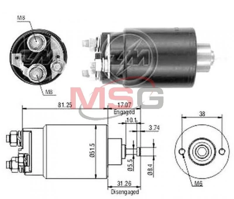 Втягуюче реле ZM ZM761 (фото 1)