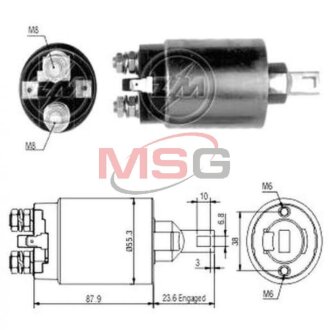 Реле втягивающего стартера ZM ZM893